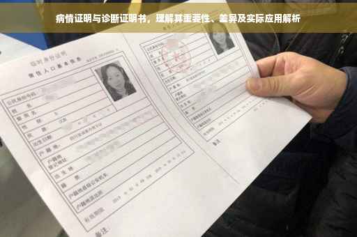 病情证明与诊断证明书，理解其重要性、差异及实际应用解析