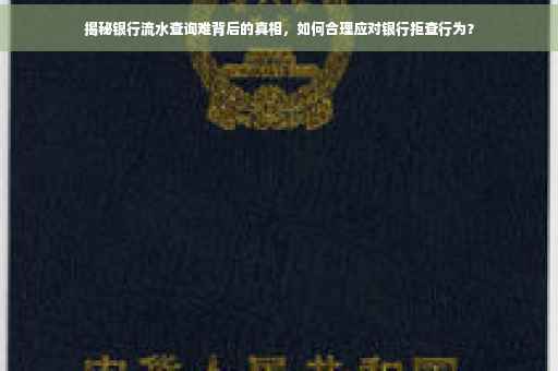 揭秘银行流水查询难背后的真相，如何合理应对银行拒查行为？