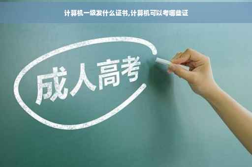 计算机一级发什么证书,计算机可以考哪些证