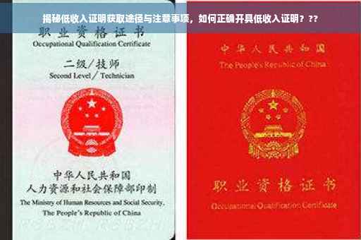 揭秘低收入证明获取途径与注意事项，如何正确开具低收入证明？??
