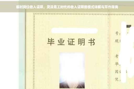 临时岗位收入证明，灵活用工时代的收入证明新模式详解与写作指南