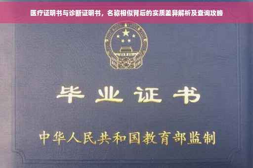 医疗证明书与诊断证明书，名称相似背后的实质差异解析及查询攻略