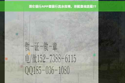 昆仑银行APP查银行流水指南，详解查询流程??
