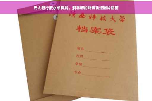 光大银行流水单详解，洞悉您的财务轨迹图片指南