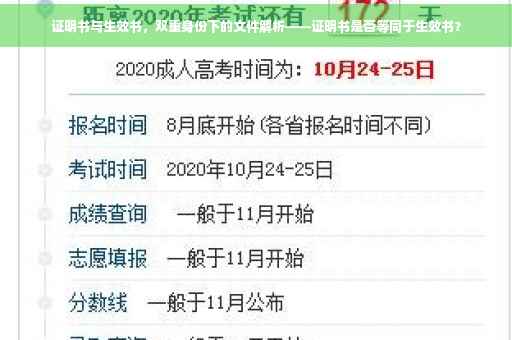 证明书与生效书，双重身份下的文件解析——证明书是否等同于生效书？