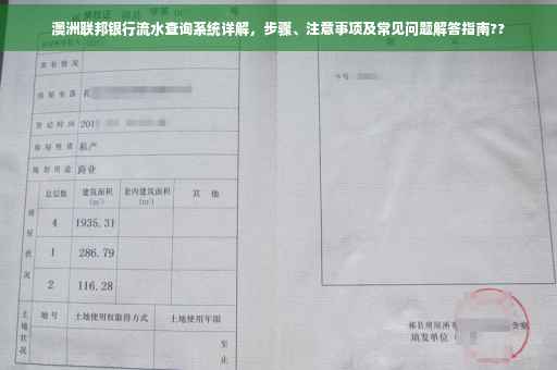 澳洲联邦银行流水查询系统详解，步骤、注意事项及常见问题解答指南??