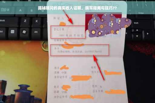 揭秘顾问的真实收入证明，撰写指南与技巧??