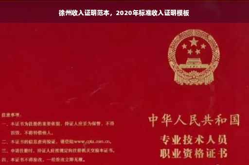 徐州收入证明范本，2020年标准收入证明模板