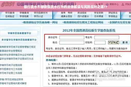 银行流水不够做假流水行为的法律解读与风险应对之道??