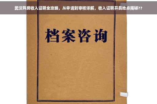 武汉购房收入证明全攻略，从申请到审核详解，收入证明开具地点揭秘??