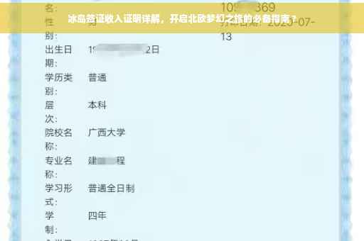 冰岛签证收入证明详解，开启北欧梦幻之旅的必备指南 ?
