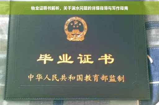 物业证明书解析，关于漏水问题的详细指导与写作指南