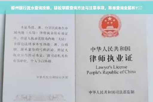 柳州银行流水查询攻略，轻松掌握查询方法与注意事项，账单查询全解析?⚡️