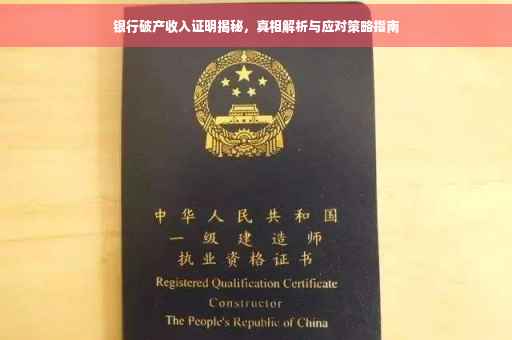 银行破产收入证明揭秘，真相解析与应对策略指南