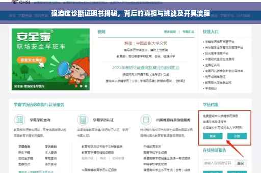 强迫症诊断证明书揭秘，背后的真相与挑战及开具流程