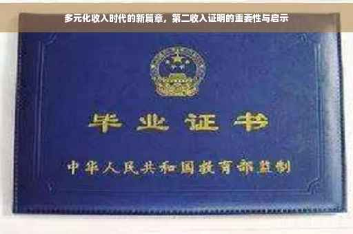 多元化收入时代的新篇章，第二收入证明的重要性与启示