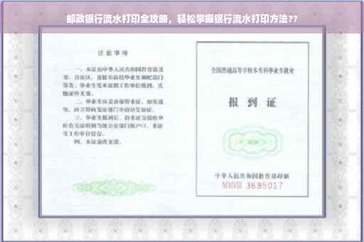 邮政银行流水打印全攻略，轻松掌握银行流水打印方法??