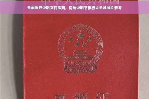 全面医疗证明文件指南，病历证明书模板大全及图片参考
