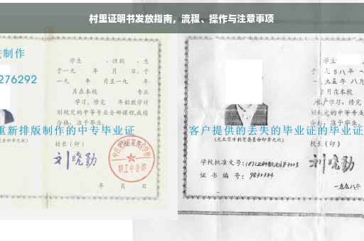 村里证明书发放指南，流程、操作与注意事项