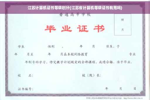 江苏计算机证书等级划分(江苏省计算机等级证书有用吗)