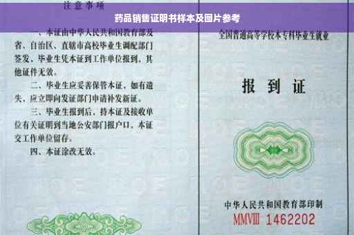 药品销售证明书样本及图片参考