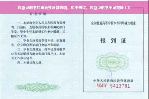 诊断证明书的重要性及其影响，知乎热议，诊断证明书不可或缺 ?⚡️