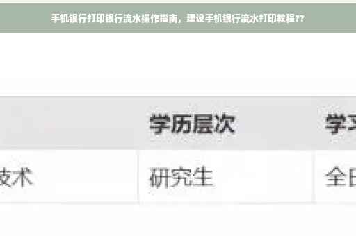 手机银行打印银行流水操作指南，建设手机银行流水打印教程??