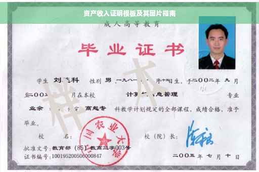 资产收入证明模板及其图片指南
