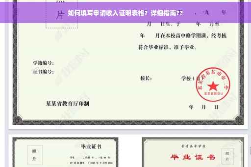 如何填写申请收入证明表格？详细指南??