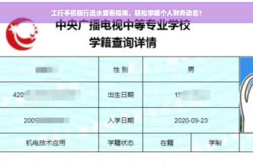 工行手机银行流水查看指南，轻松掌握个人财务动态?
