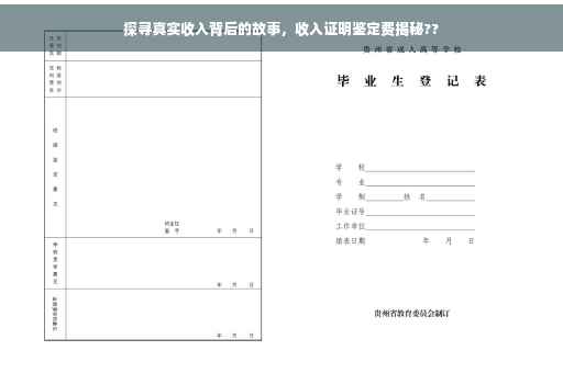 探寻真实收入背后的故事，收入证明鉴定费揭秘??