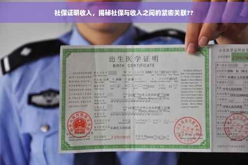 社保证明收入，揭秘社保与收入之间的紧密关联??