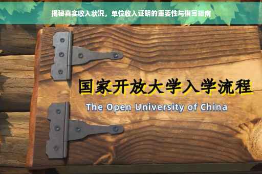 揭秘真实收入状况，单位收入证明的重要性与撰写指南