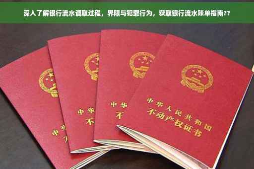 深入了解银行流水调取过程，界限与犯罪行为，获取银行流水账单指南??