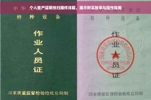 个人资产证明书扫描件详解，揭示财富故事与操作指南