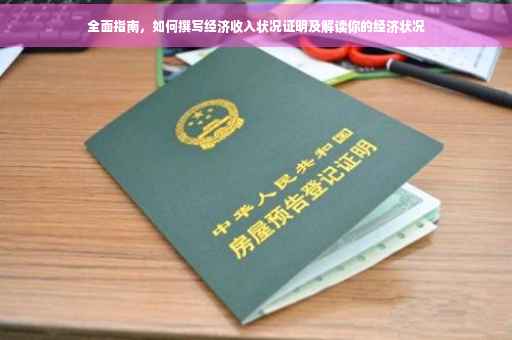 全面指南，如何撰写经济收入状况证明及解读你的经济状况