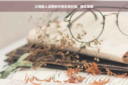 父母收入证明的作用及其价值，撰写指南