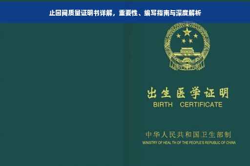 止回阀质量证明书详解，重要性、编写指南与深度解析