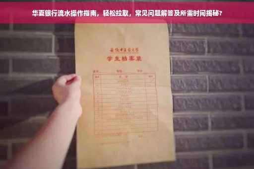 华夏银行流水操作指南，轻松拉取，常见问题解答及所需时间揭秘?