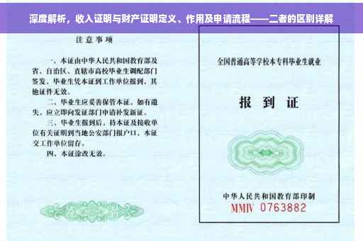 深度解析，收入证明与财产证明定义、作用及申请流程——二者的区别详解