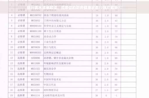 银行流水清单解读，洞悉你的财务健康状态??图片解析?✨