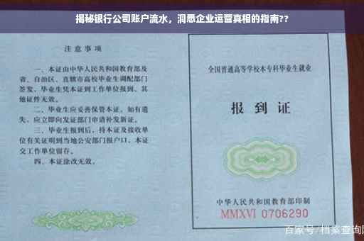 揭秘银行公司账户流水，洞悉企业运营真相的指南??