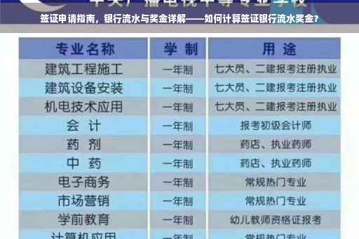 签证申请指南，银行流水与奖金详解——如何计算签证银行流水奖金？