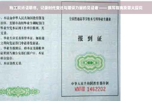 施工现场证明书，记录时代变迁与建设力量的见证者 —— 撰写指南及意义探究