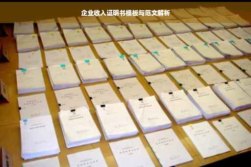 企业收入证明书模板与范文解析