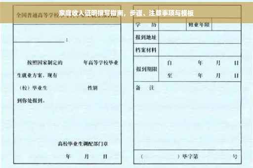 家庭收入证明撰写指南，步骤、注意事项与模板