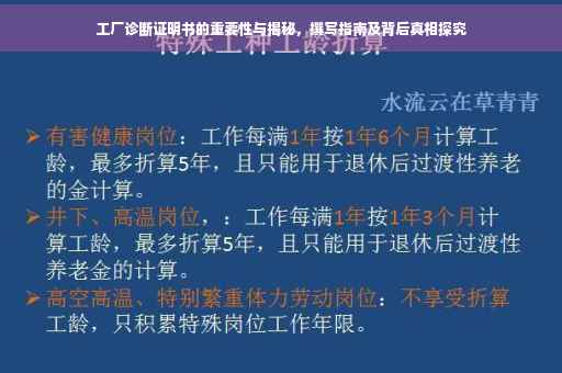 工厂诊断证明书的重要性与揭秘，撰写指南及背后真相探究