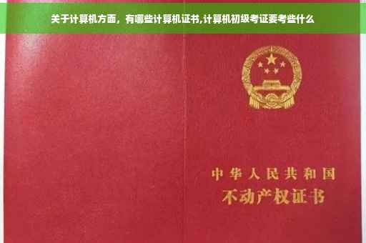 关于计算机方面，有哪些计算机证书,计算机初级考证要考些什么