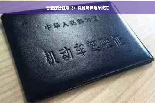 香港保险证明书CI详解及保险单概览