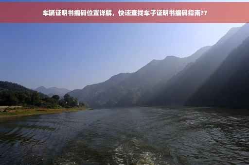 车辆证明书编码位置详解，快速查找车子证明书编码指南??